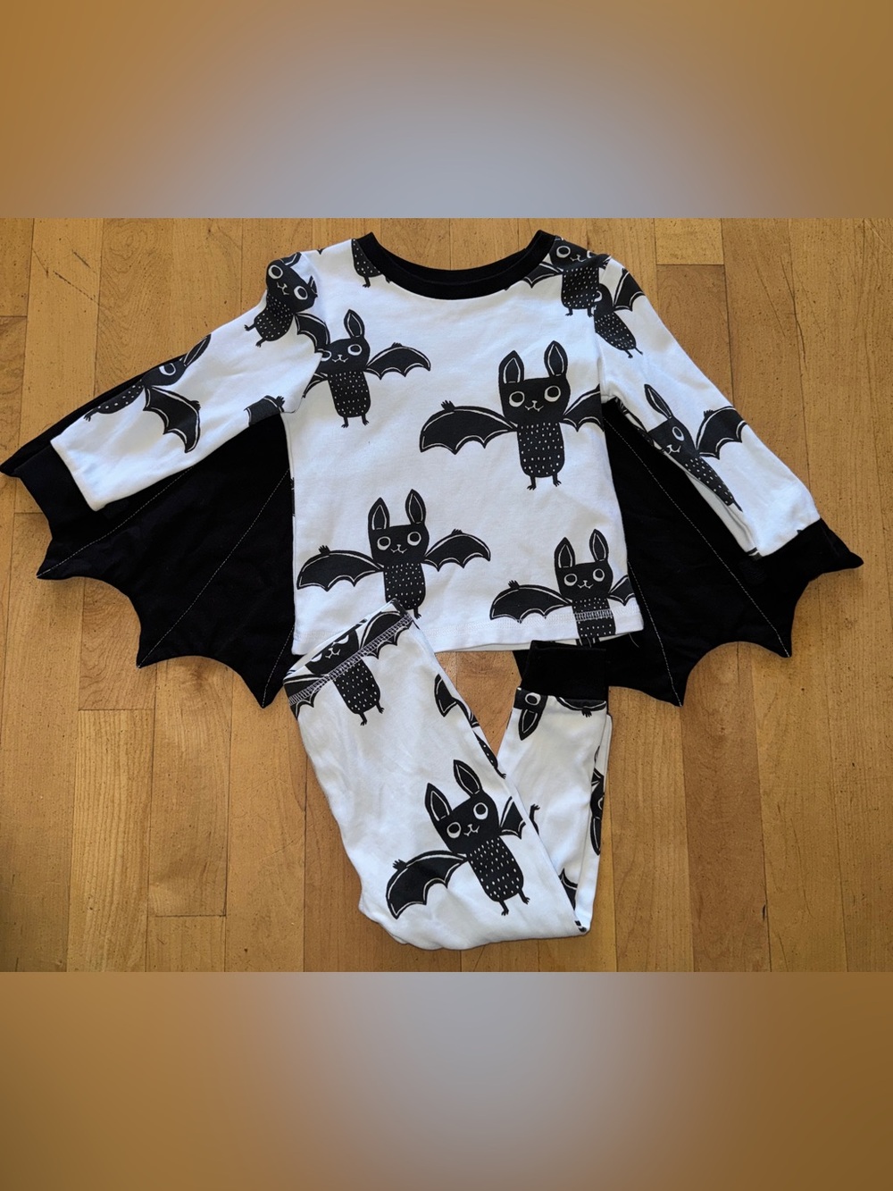 HTF George UK Bat Pajamas Costume Long Sleeve Detachable Wings 18-24 months